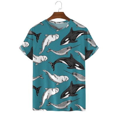 Men's Marine Animal Casual Short Sleeve T-Shirt