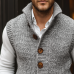 Men's Retro Casual Knitted Single-Breasted Button Vest MTA0419K3TO