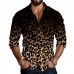 【24-hour shipping out】Men's Leopard Gradient Print Long Sleeve Shirt 26030304X